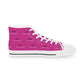 Men's High Top Sneakers (Pink/Black Print)