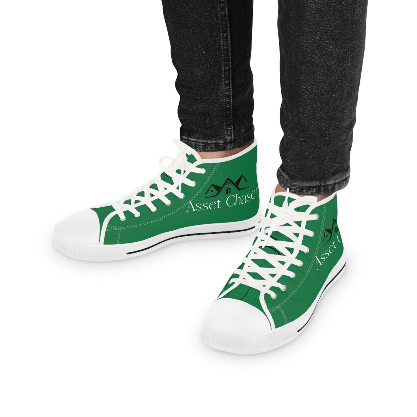 Men's Asset Chaser High Top Sneakers (Green/Black/White)