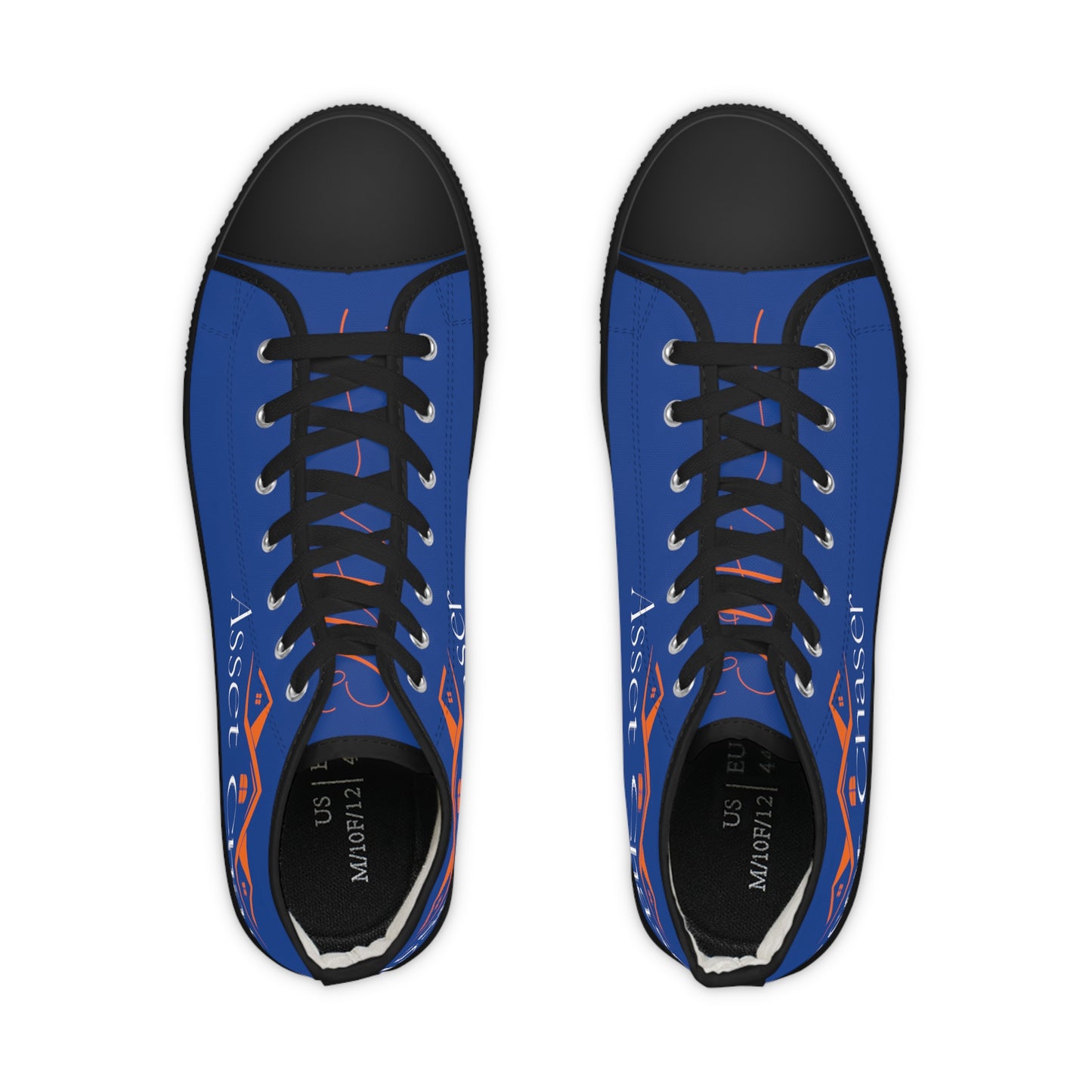 Men's High Top Sneakers (Blue/Orange)