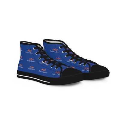 Men's High Top Sneakers (Blue/Orange Print)