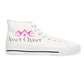 Women's High Top Sneakers (White/Pink/Black)