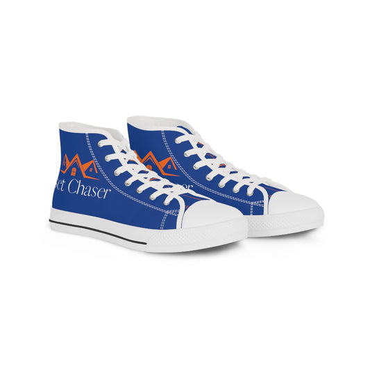 Men's High Top Sneakers (Blue/Orange)