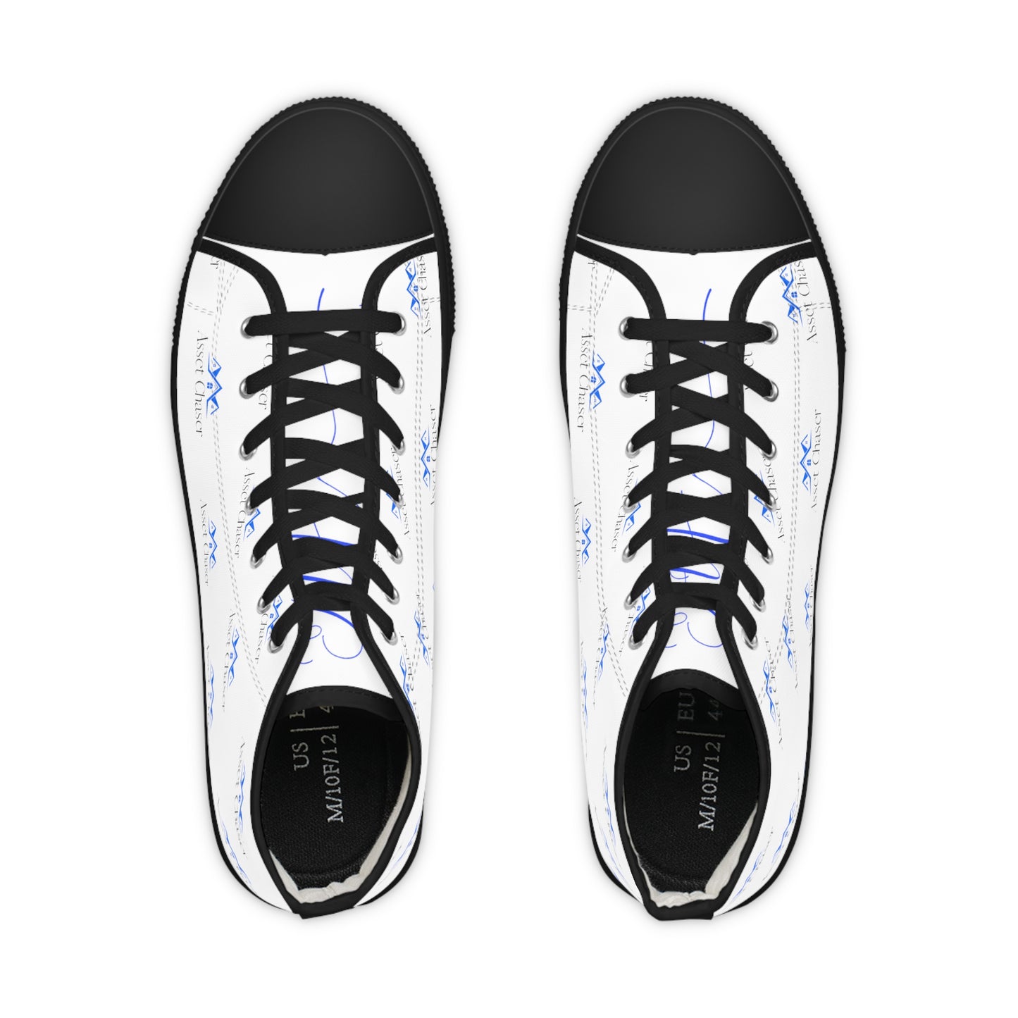 Men's High Top Sneakers (White/Blue/Black)