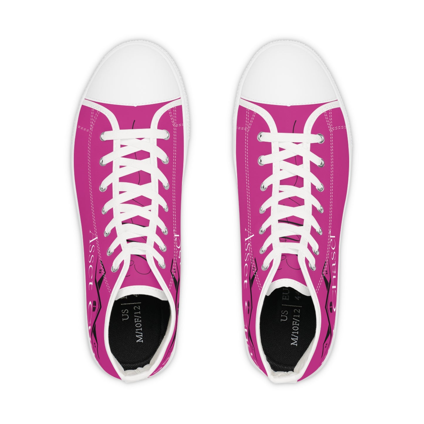 Men's High Top Sneakers (Pink/White/Black)