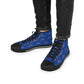 Men's High Top Sneakers (Blue/Orange Print)