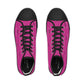 Men's High Top Sneakers (Pink/Black Print)