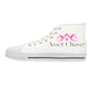 Women's High Top Sneakers (White/Pink/Black)