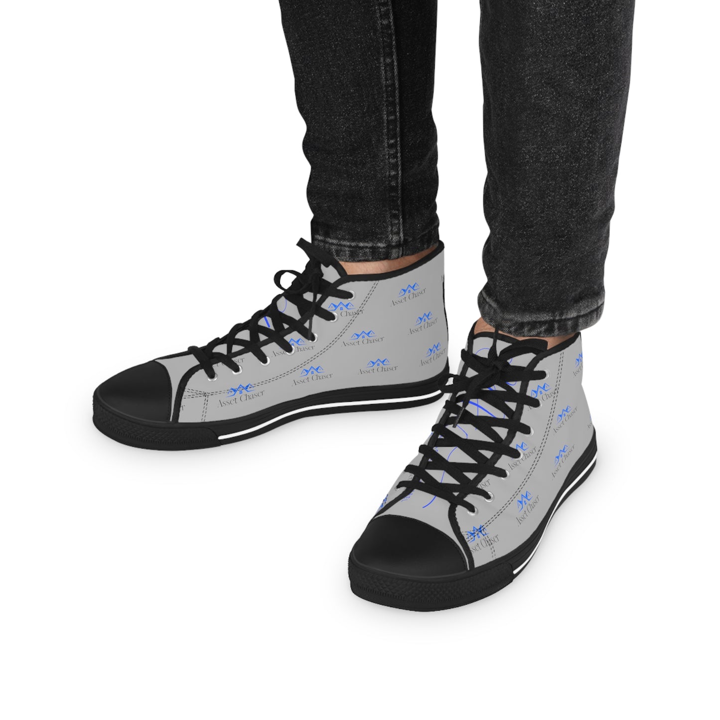 Men's High Top Sneakers (Black/Gray)