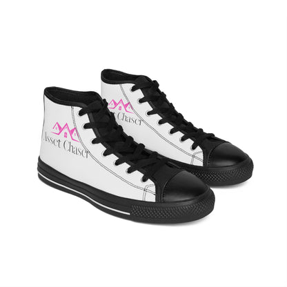 Asset Chaser-Women's Classic Sneakers (Pink/White/Black)