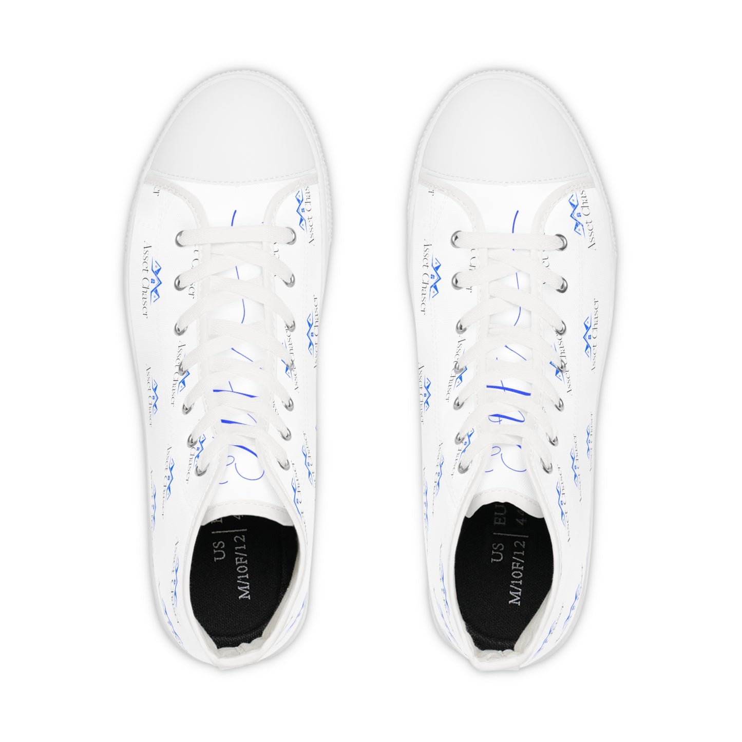 Men's High Top Sneakers (White/Blue/Black)