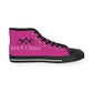 Men's High Top Sneakers (Pink/White/Black)