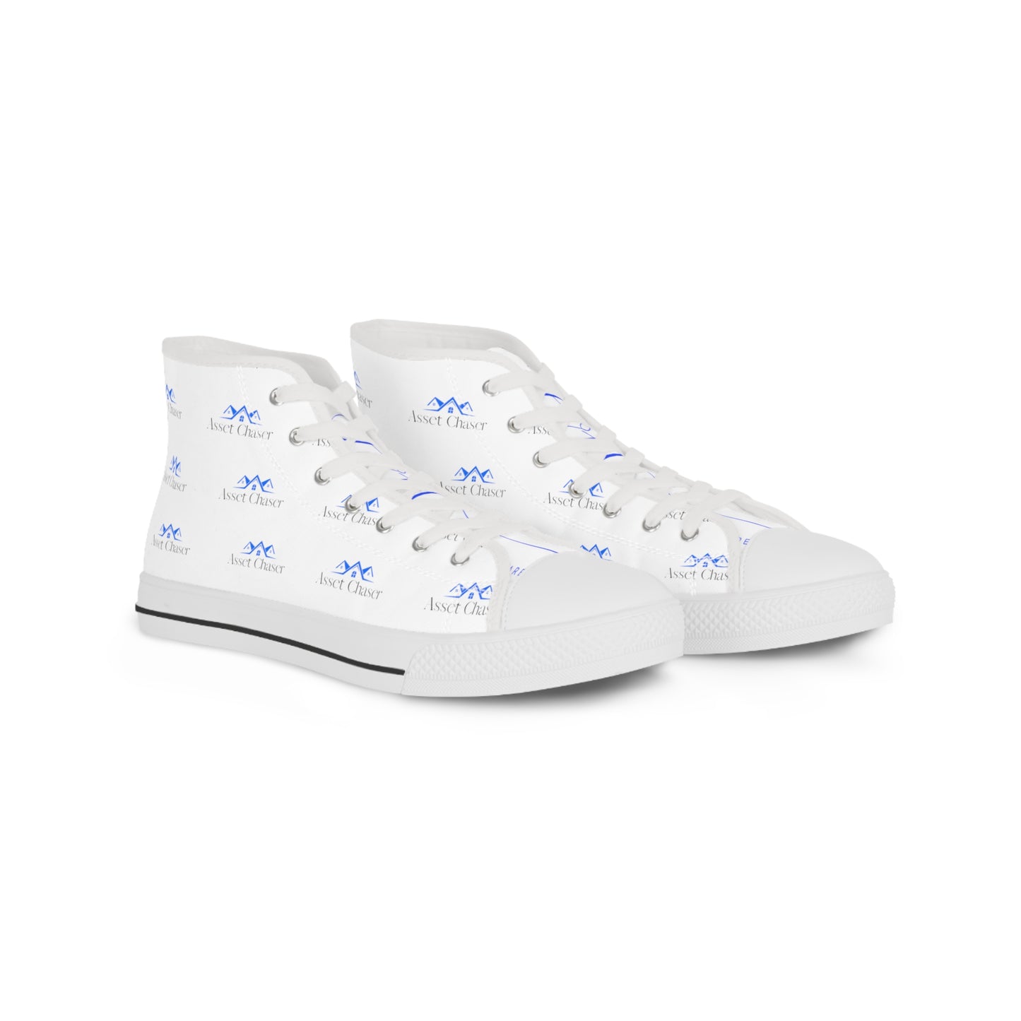 Men's High Top Sneakers (White/Blue/Black)