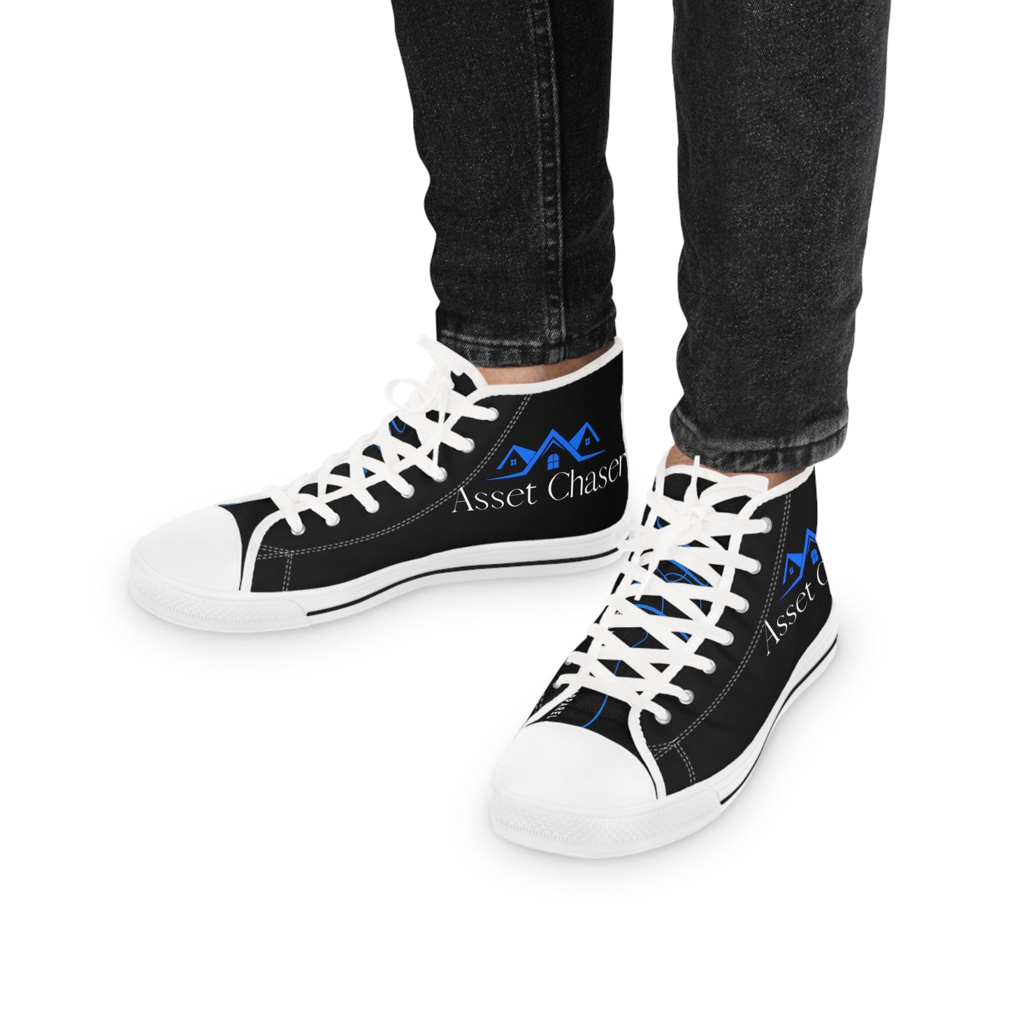 Men's High Top Sneakers (Blue/Black)