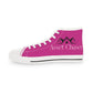 Men's High Top Sneakers (Pink/White/Black)