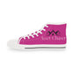 Men's High Top Sneakers (Pink/White/Black)