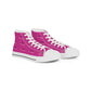 Men's High Top Sneakers (Pink/Black Print)