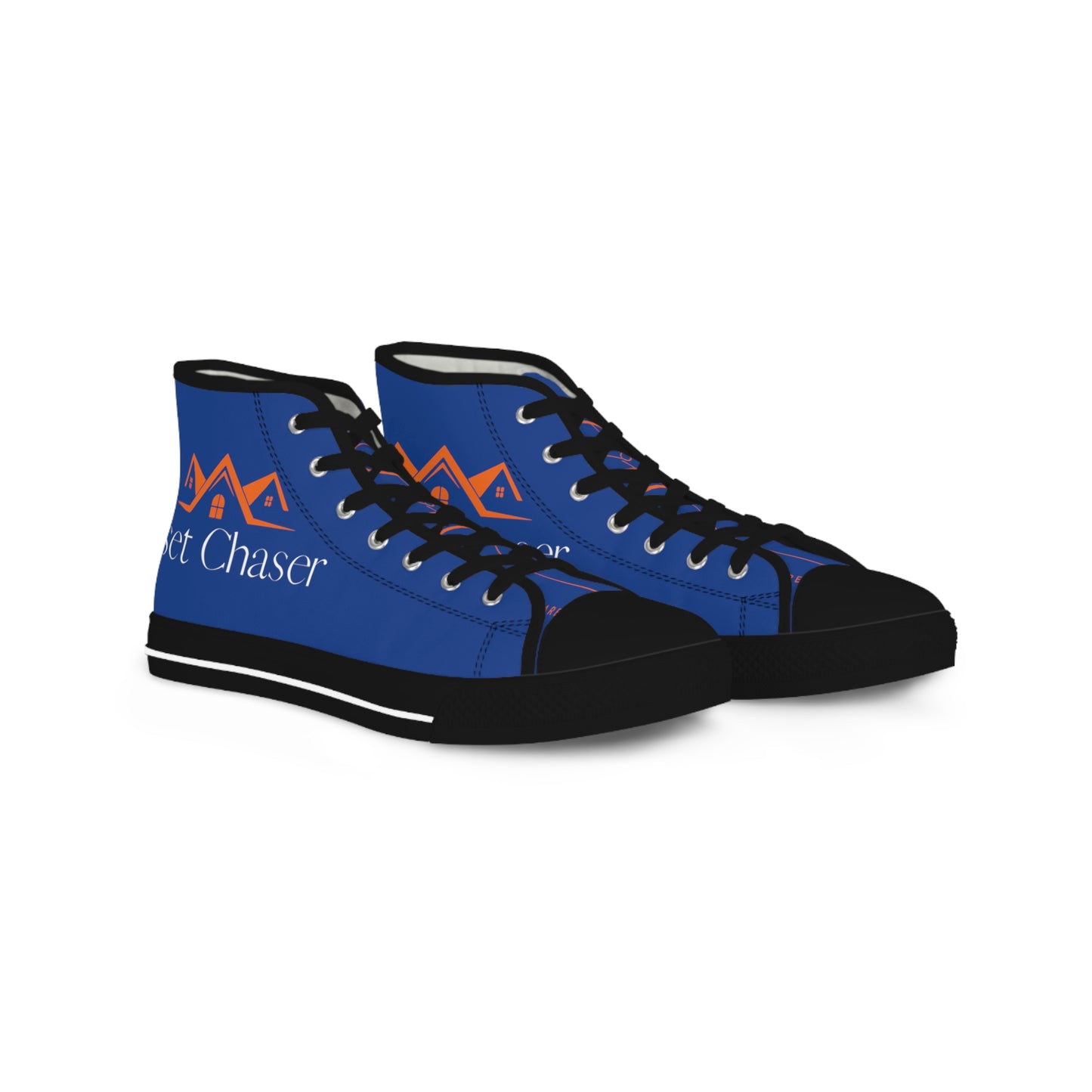 Men's High Top Sneakers (Blue/Orange)