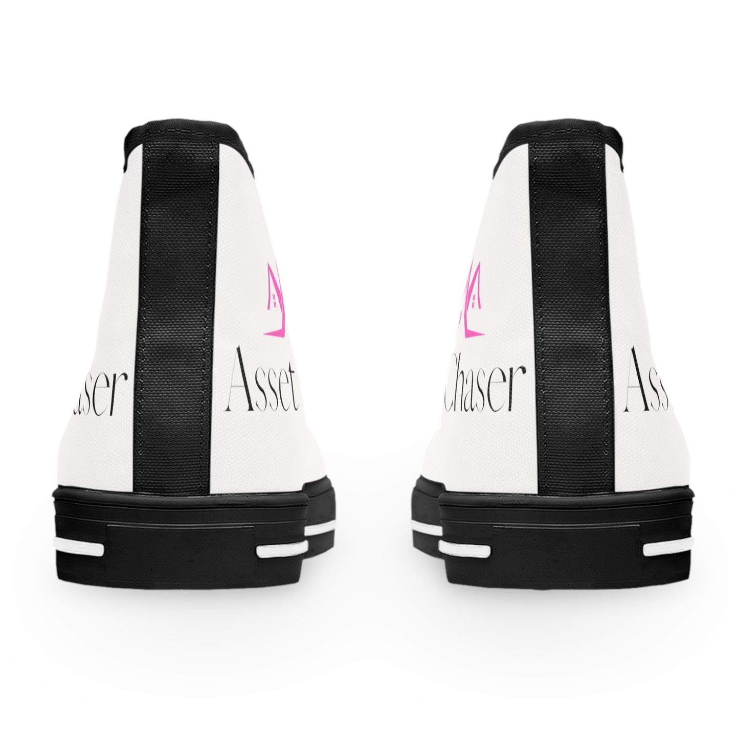 Women's High Top Sneakers (White/Pink/Black)