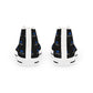 Men's High Top Sneakers (Blue/Black Print)