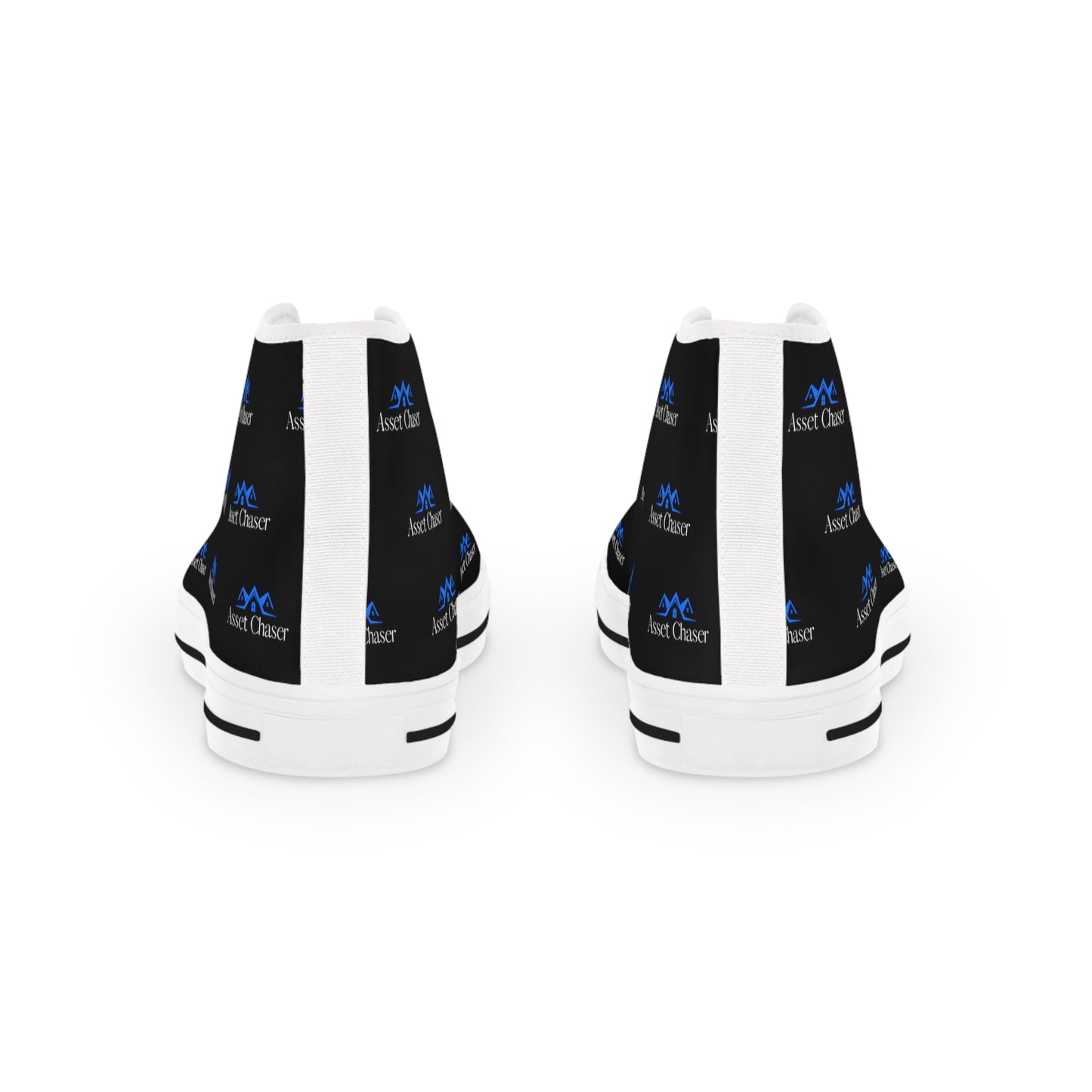 Men's High Top Sneakers (Blue/Black Print)