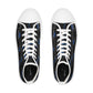 Men's High Top Sneakers (Blue/Black Print)