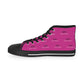 Men's High Top Sneakers (Pink/Black Print)