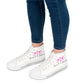 Women's High Top Sneakers (White/Pink/Black)