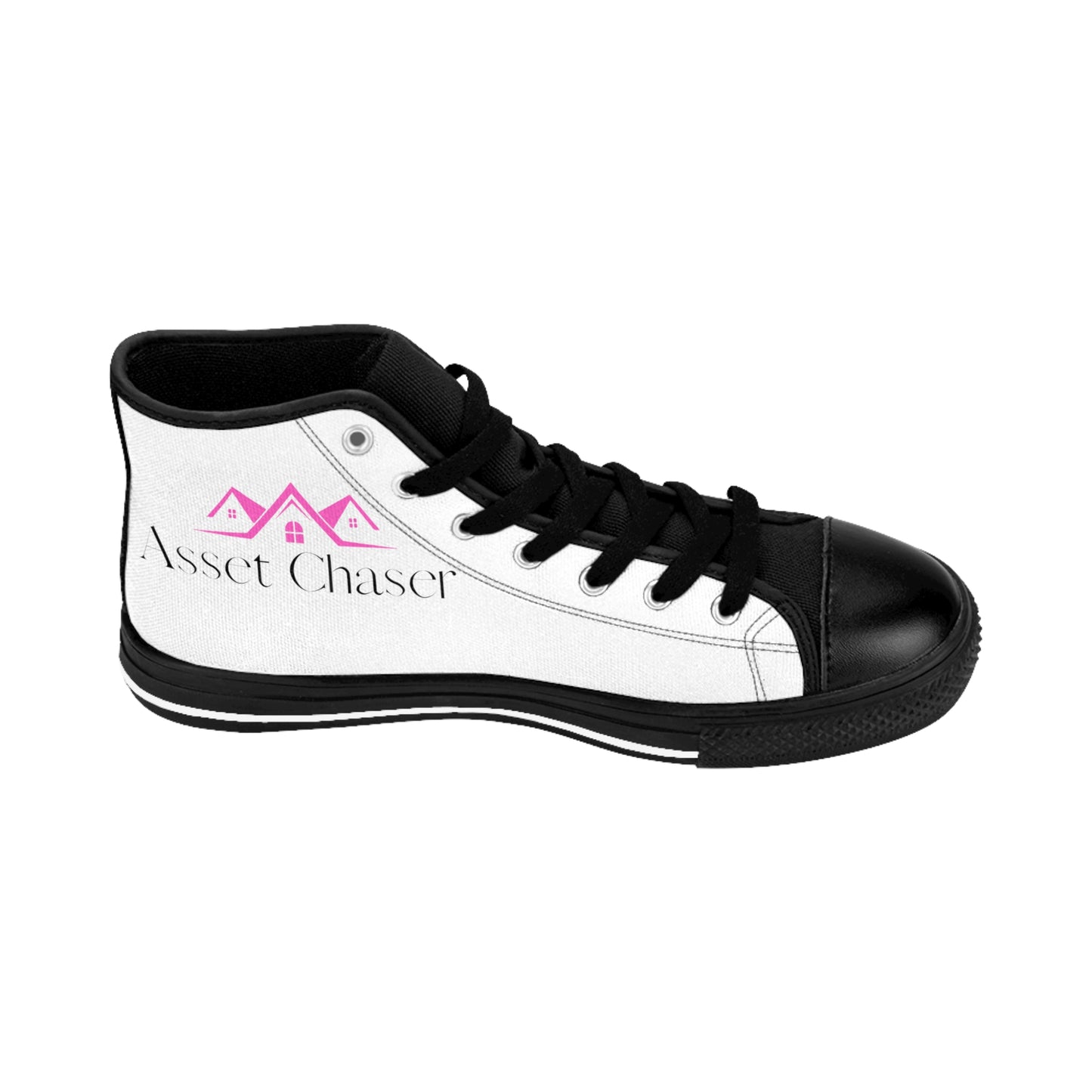 Asset Chaser-Women's Classic Sneakers (Pink/White/Black)