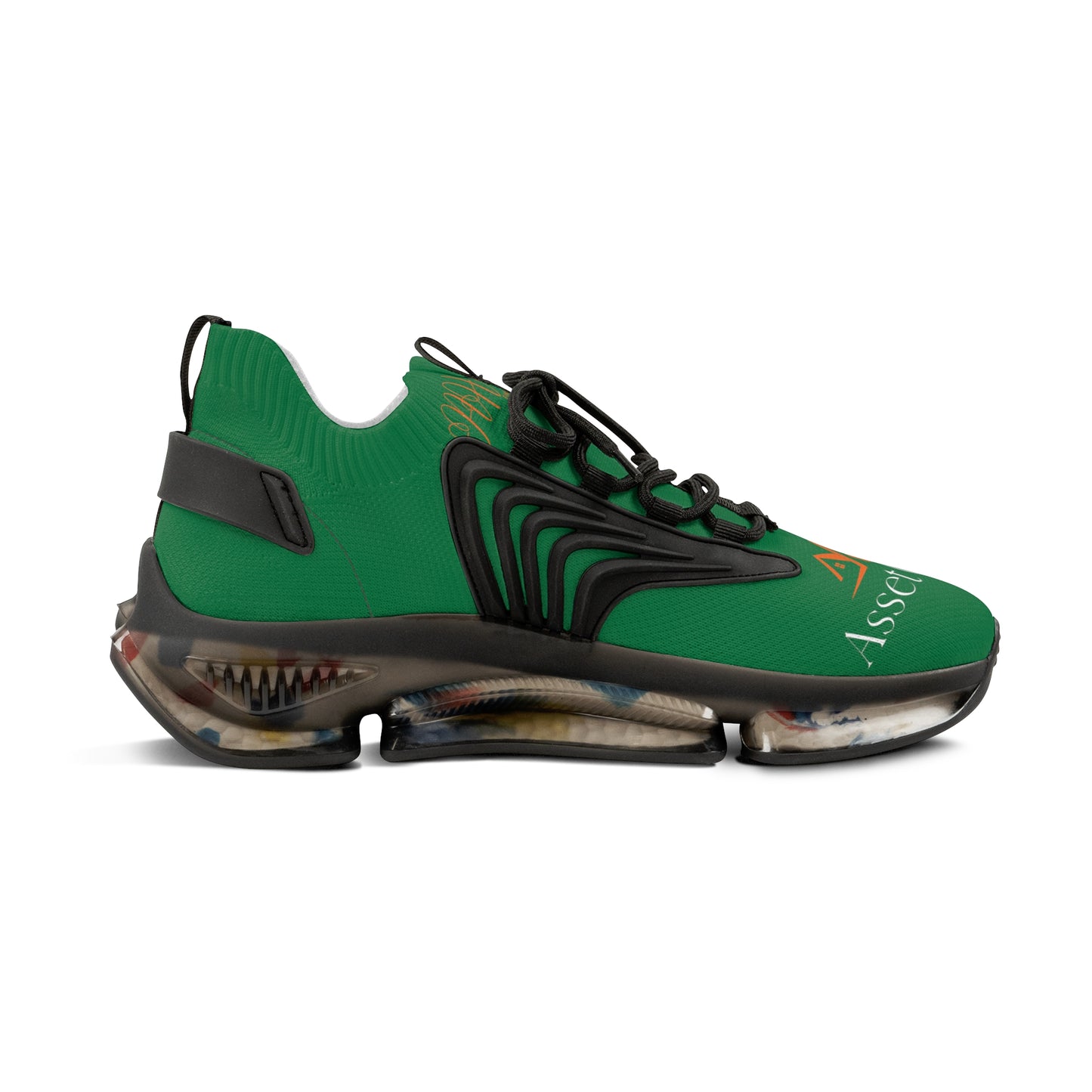 Asset Chaser's Men's Mesh Sneakers (Green/Orange)