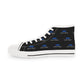 Men's High Top Sneakers (Blue/Black Print)