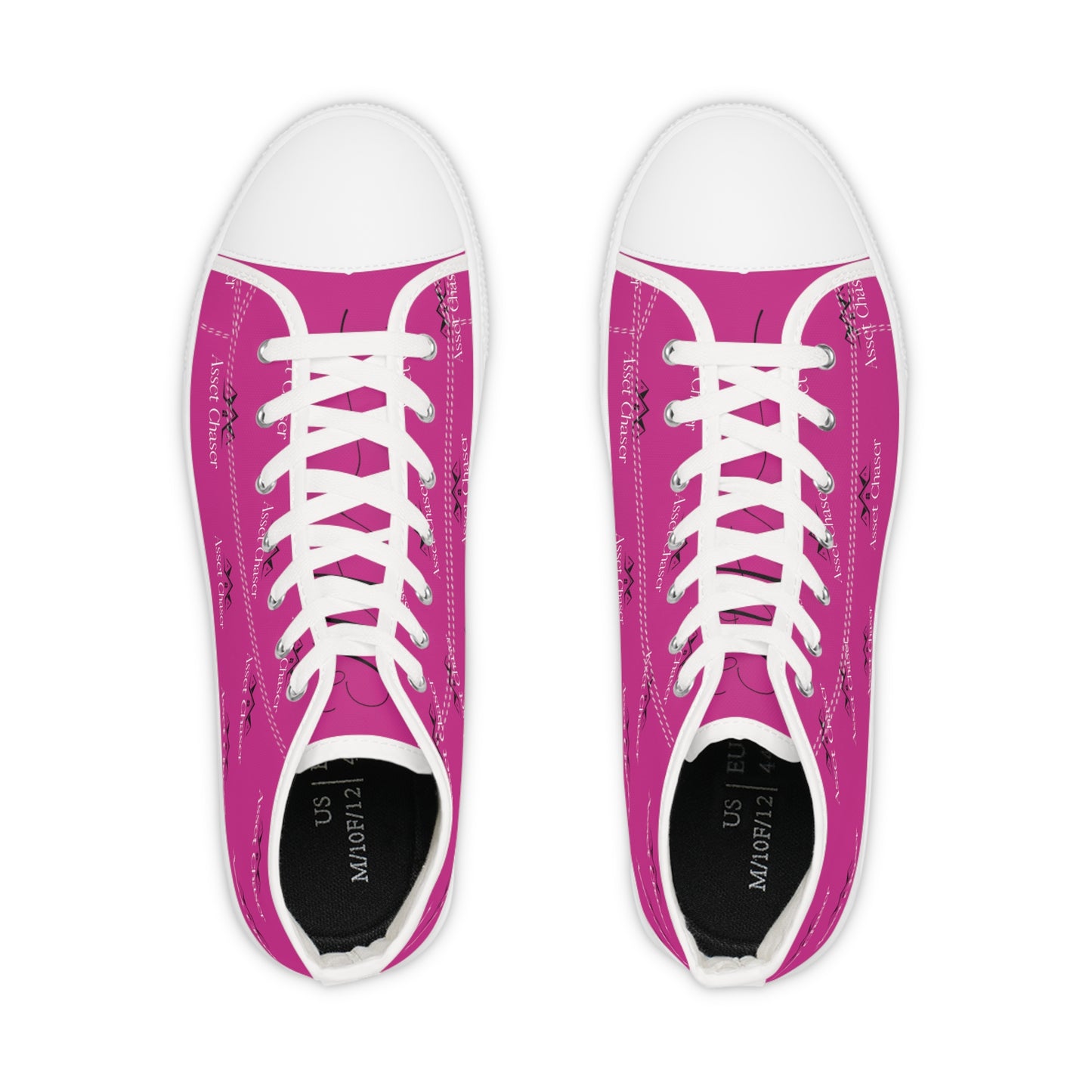 Men's High Top Sneakers (Pink/Black Print)