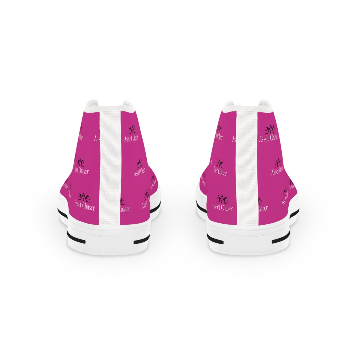 Men's High Top Sneakers (Pink/Black Print)