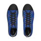 Men's High Top Sneakers (Blue/Orange Print)