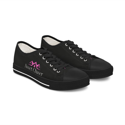 Asset Chaser-Women's Low Top Sneakers (Pink/Black)