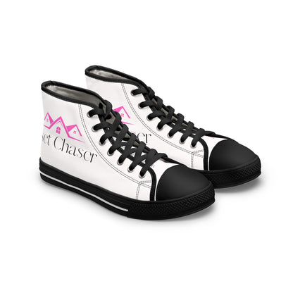 Women's High Top Sneakers (White/Pink/Black)