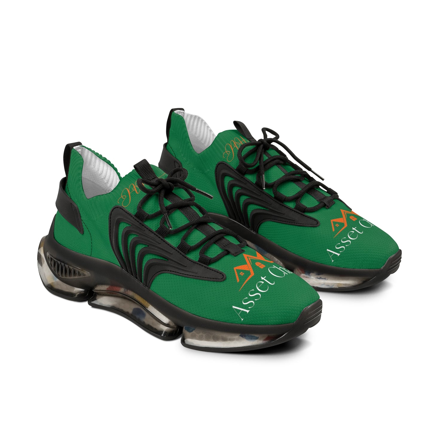 Asset Chaser's Men's Mesh Sneakers (Green/Orange)