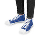 Men's High Top Sneakers (Blue/Orange Print)