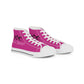 Men's High Top Sneakers (Pink/White/Black)