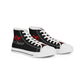 Asset Chasers- Men's High Top Sneakers (Black/Red/White)