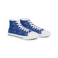 Men's High Top Sneakers (Blue/Orange Print)