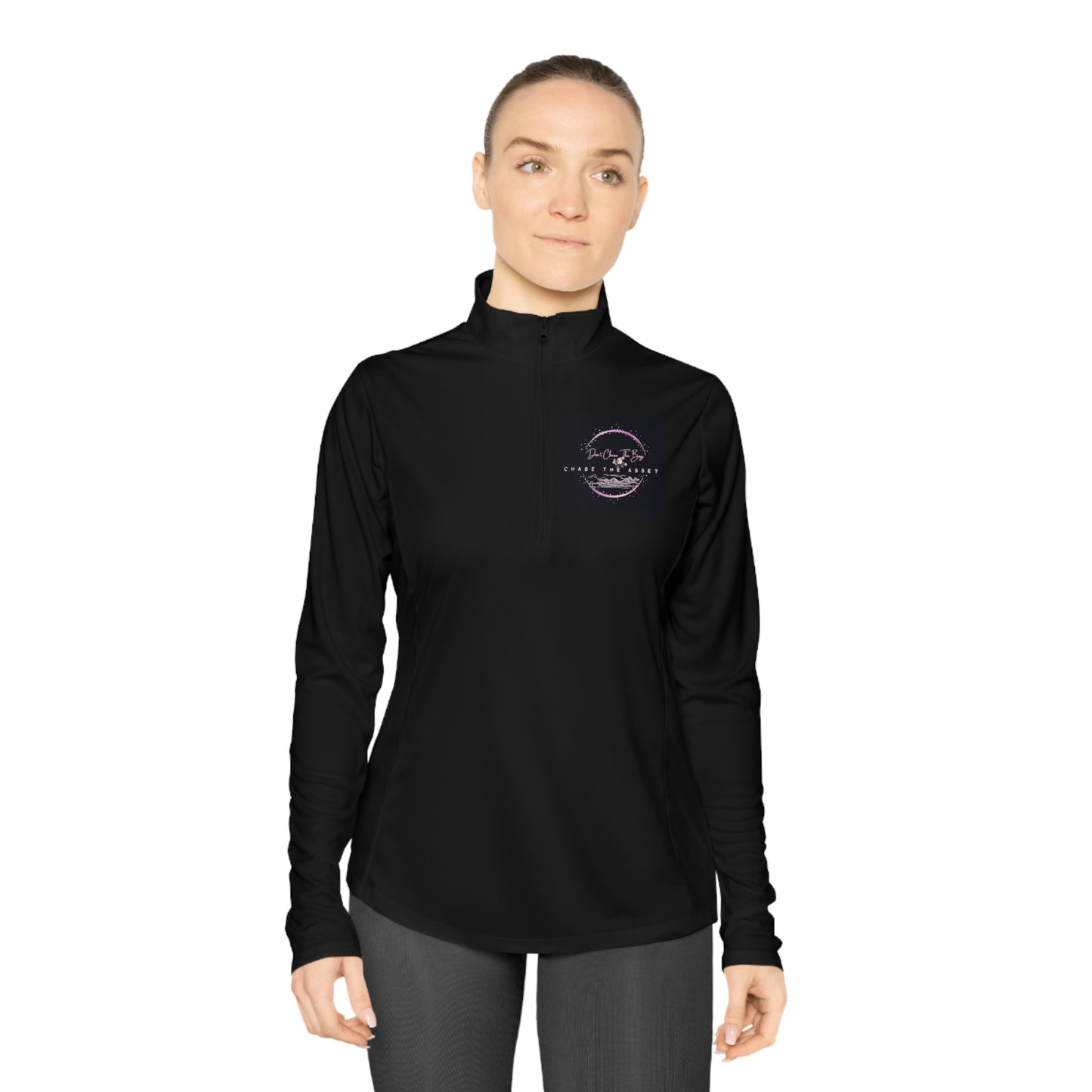 Don't Chase The Bag-Ladies Quarter-Zip Pullover