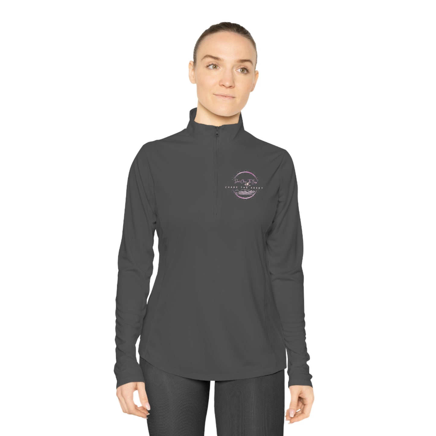 Don't Chase The Bag-Ladies Quarter-Zip Pullover