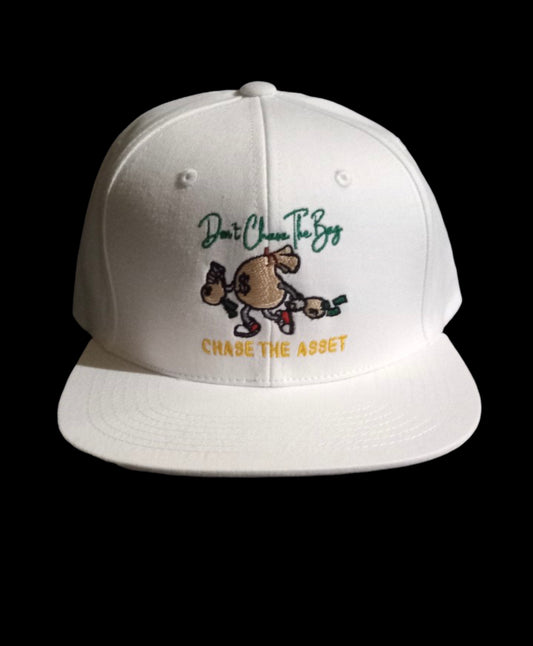 Don't Chase The Bag-White/Green/Gold Snapback