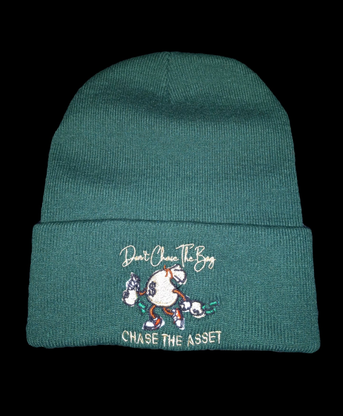 Don't Chase The Bag (Money Bag)-Green Gold Beenie