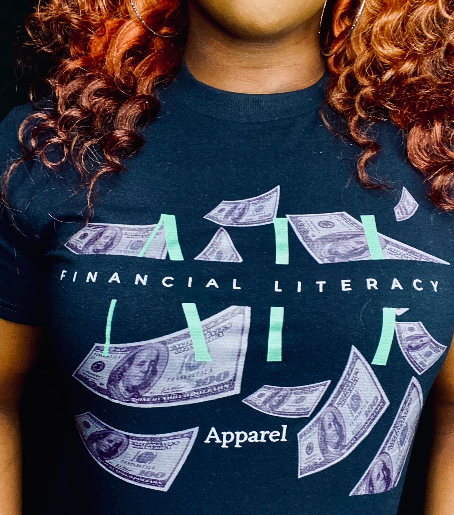 A.H. Financial Lit Money Green- t-shirt