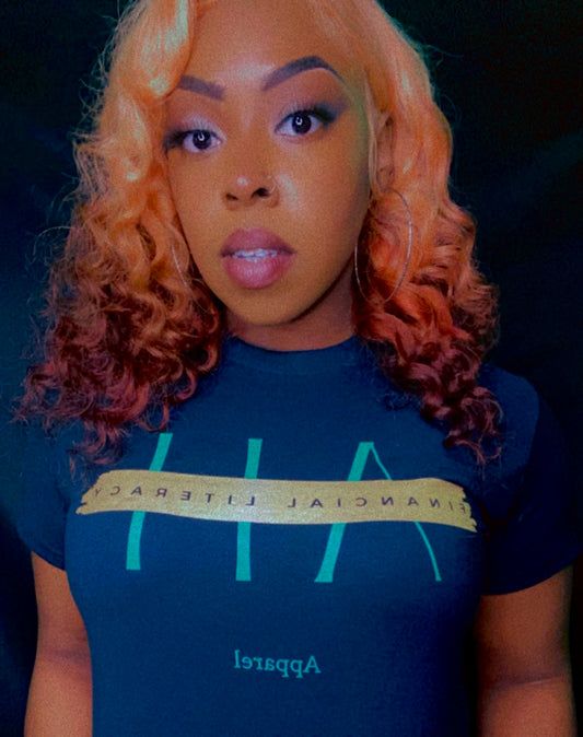 A.H. Financial Lit-Black/Green/Gold t-shirt