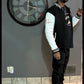 Varsity Jacket-Black/White/Royal Blue (Slim Fit)