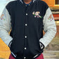 Varsity Jacket-Black/White/Royal Blue (Slim Fit)