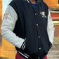 Varsity Jacket-Black/White/Royal Blue (Slim Fit)