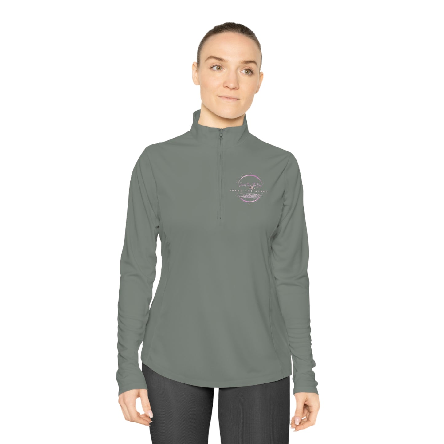 Don't Chase The Bag-Ladies Quarter-Zip Pullover